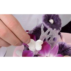 Moule silicone empreinte fleur pétunia