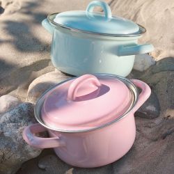 Cocotte émaillée rose Ø 12 cm