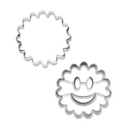 2 découpoirs en inox pour biscuits en forme de sourire
