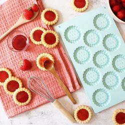 Moule en silicone pour 11 petites tartelettes pour goûters