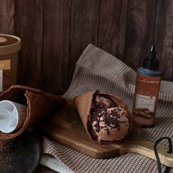 Décors de gâteaux au chocolat noir en forme de vermicelles