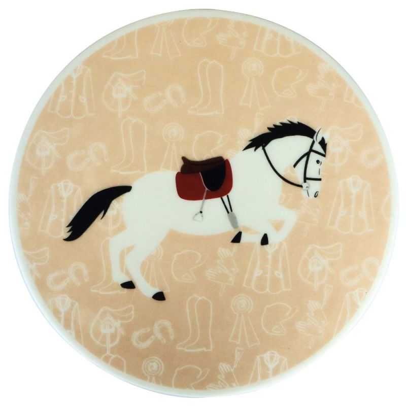 Disque pour le dessus des cakes, thème équitation