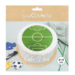 Disque en sucre terrain de football ⌀18 cm