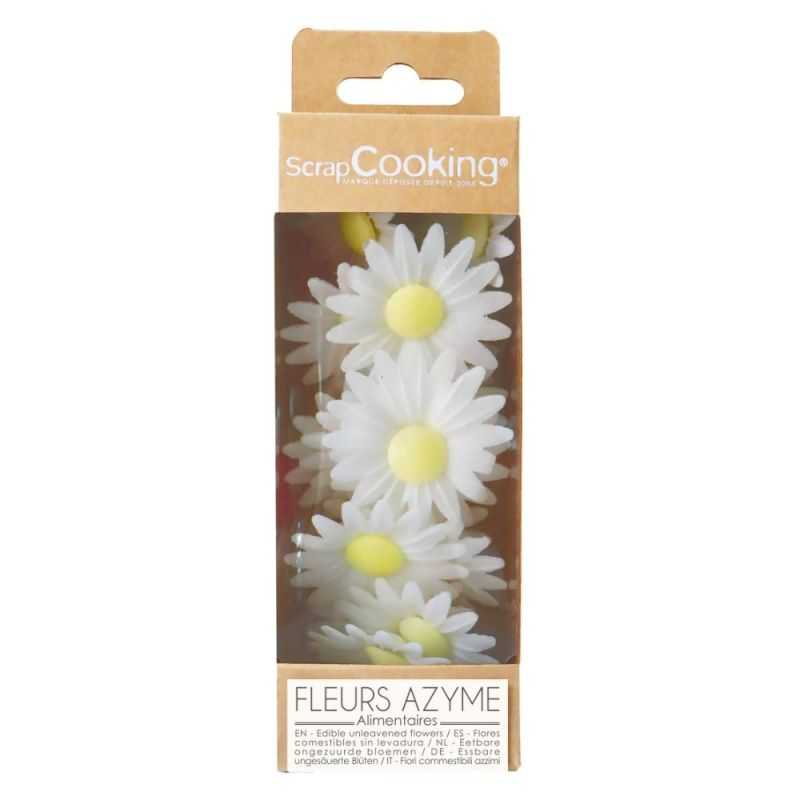 5 fleurs blanches pour décoration cake design