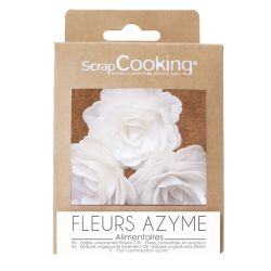 Trois roses blanches en Azyme Décoration gâteaux