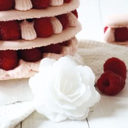 Trois roses blanches en Azyme Décoration gâteaux