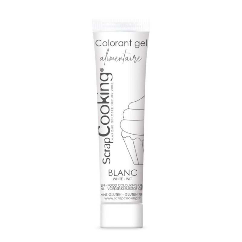 Colorant alimentaire en gel blanc 20g | SCRAPCOOKING