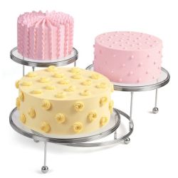 Support pâtissier 3 niveaux en forme de cercles