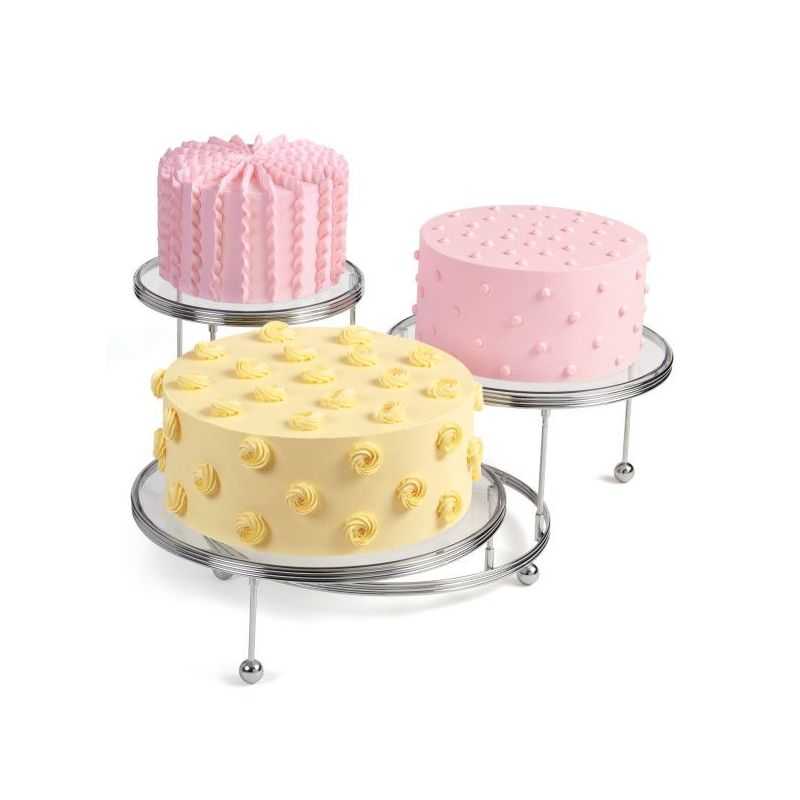 Support pâtissier 3 niveaux en forme de cercles