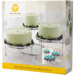 Support de présentation pour 3 gâteaux ronds