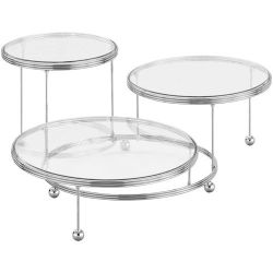 présentoir à gâteaux transparent 3 étages