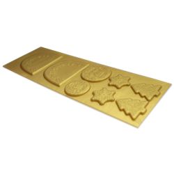 Moule en silicone pour décoration de bûche motif Noël