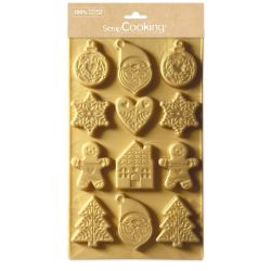 Moule silicone empreintes biscuits de Noël