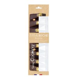 ensemble de 2 moules à bûche en plastique rigide PET