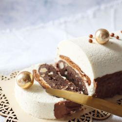 Perles dorées croustillantes cœur chocolat