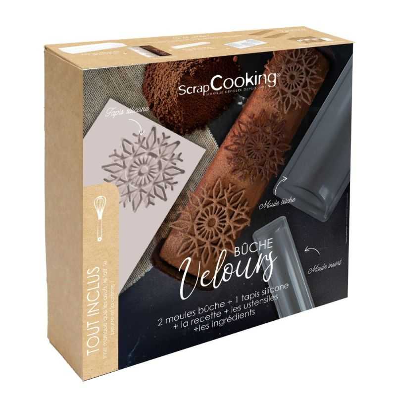 Kit bûche de Noël effet velours