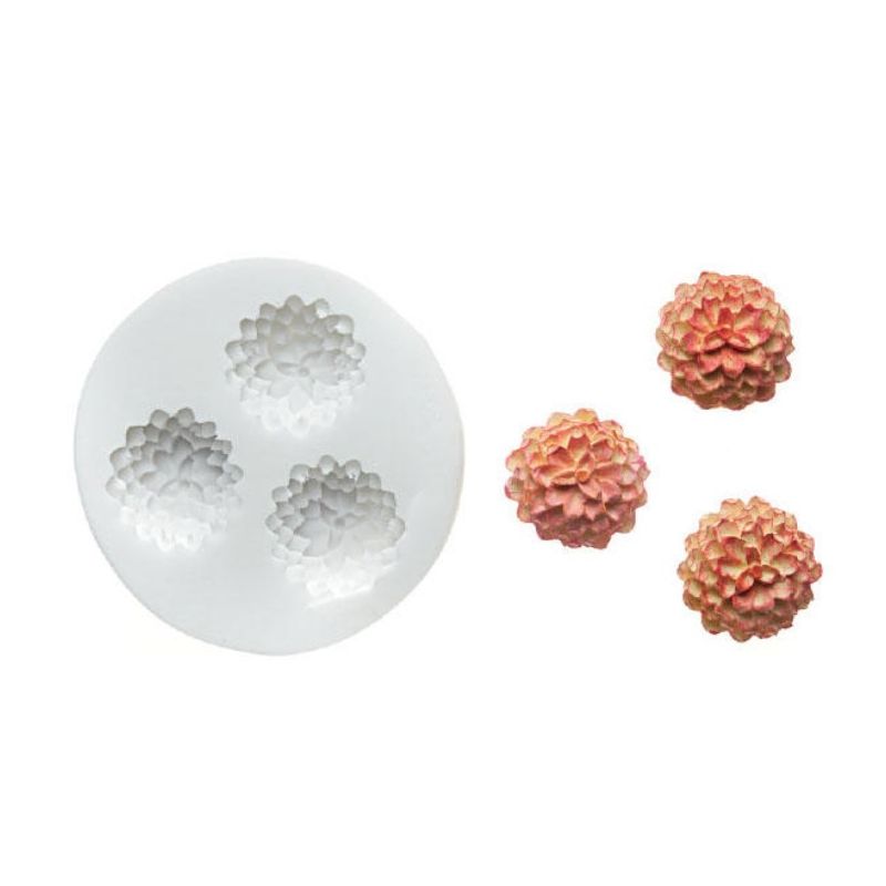 Moule silicone 3 fleurs ht 32 mm