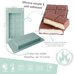 Moule en silicone pour tablette en chocolat
