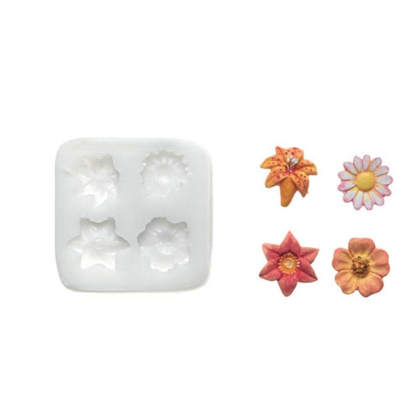 Moule silicone 4 fleurs ht 23 mm