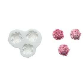 Moule silicone 3 roses ht 23 mm