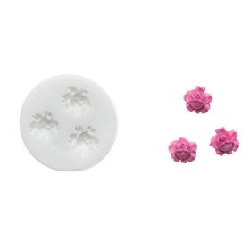 Moule silicone 3 roses ht 15 mm