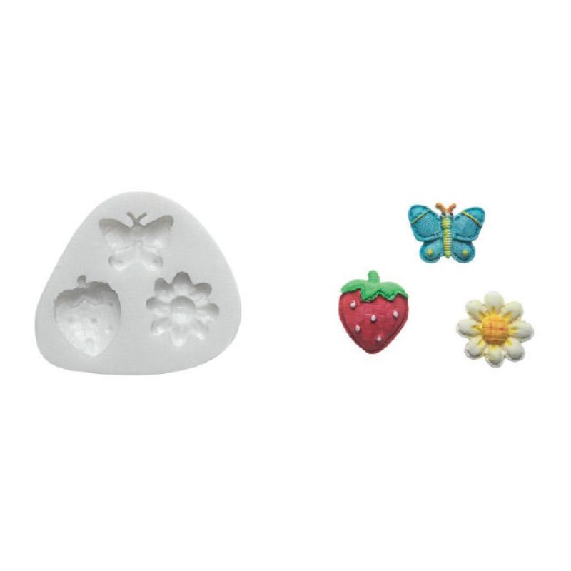 Moule silicone papillon et fleurs