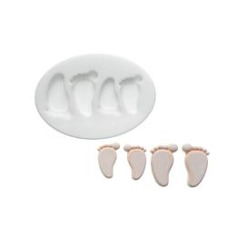 Moule silicone empreinte pieds de bébé