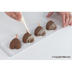 Moule à glace silicone 12 mini cœurs