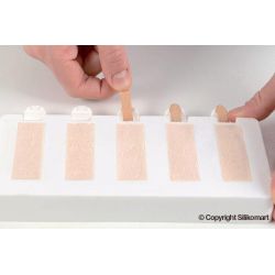 moule à glace silicone 10 barres arrondies