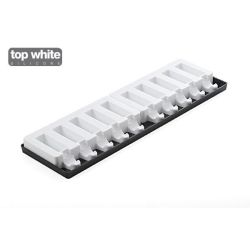 moule à glace silicone 10 barres rectangles avec bâtonnets