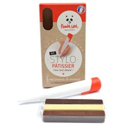 Kit stylo à pâtissier + 3 cartouches de chocolat