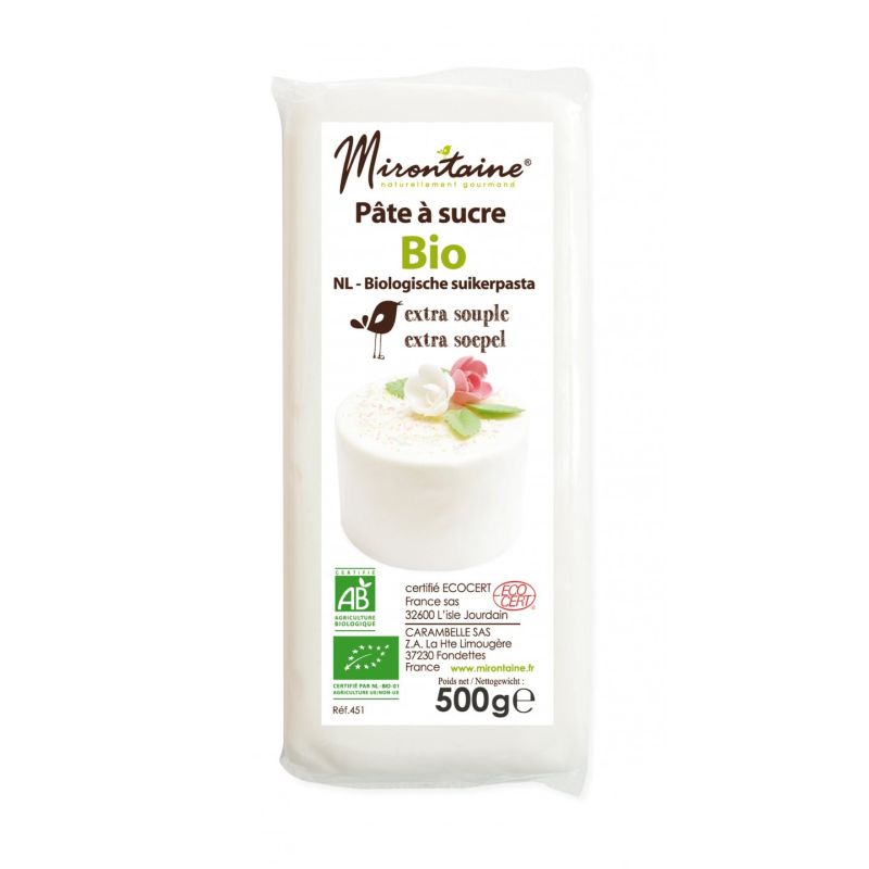 Pâte à sucre bio 500 g blanche