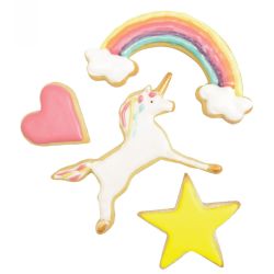 4 emporte-pièces thème Licorne