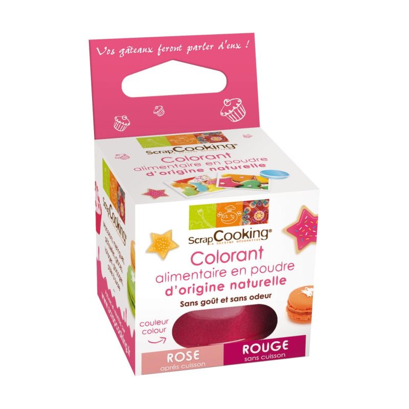Colorant comestible d'origine naturelle Rouge/rose