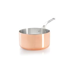 Casserole en cuivre professionnelle : 24 cm de diamètre