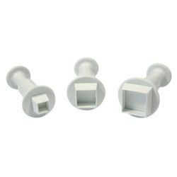 Lot de 3 emporte-pièces carré pour Cake design | PME