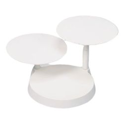 JUJOYBD Lot de 3 présentoirs à gâteaux ronds à 3 étages - Doré