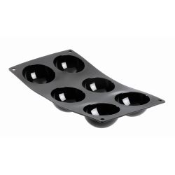 6 moules demi-sphères en silicone Moulflex | De Buyer