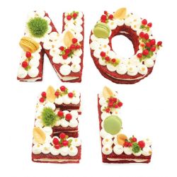 Gâteau lettres Noël