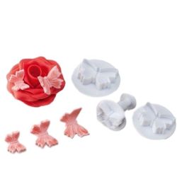 Lot de 3 emportes pièces papillons pour pâte à sucre Scrapcooking