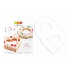 2 gabarits cœur et couronne pour gâteaux