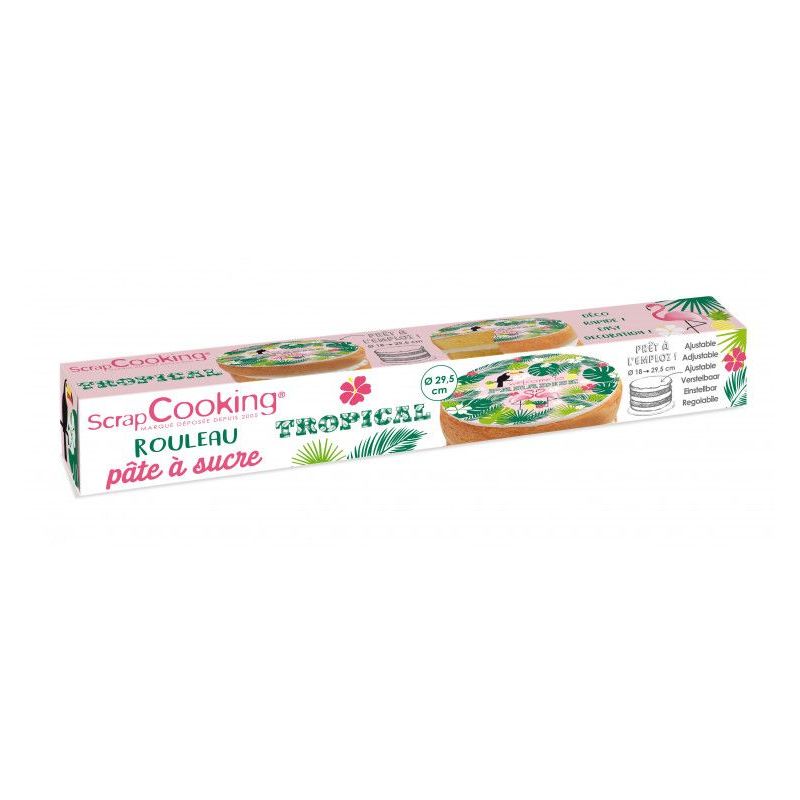 Rouleau de pâte à sucre flamant rose – 150 g