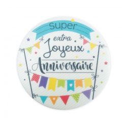 Disque azyme Joyeux Anniversaire Ø 15cm