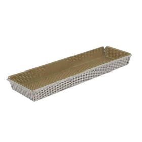 Moule rectangulaire fond amovible et feuille de cuisson