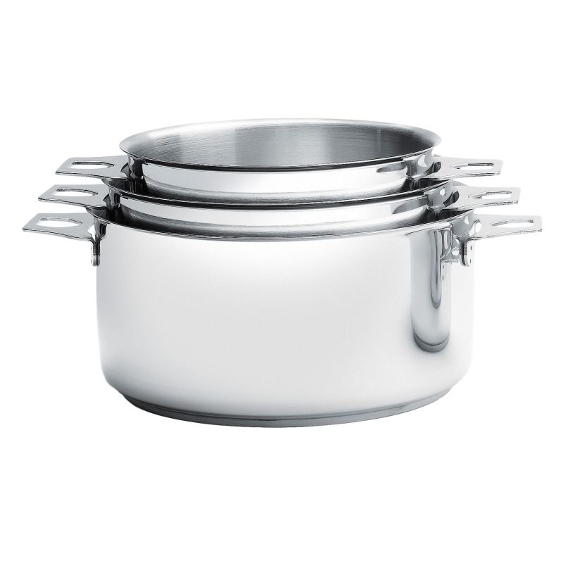 Série de 4 casseroles professionnelles inox induction 14-16-18-20 cm - Tom  Press