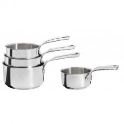 4 Casseroles inox Milady ⌀14-16-18-20 cm