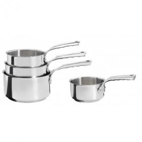 4 Casseroles inox Milady ⌀14-16-18-20 cm