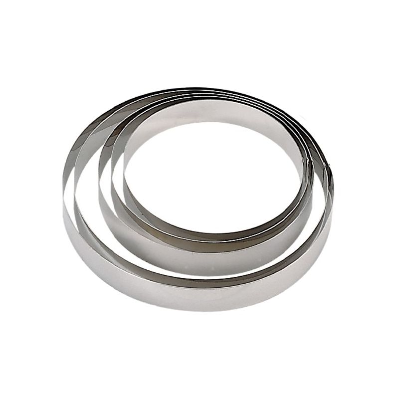 Cercle à génoise extensible entre 16 et 20 cm inox Scrapcooking - Cercle à  entremet