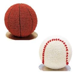 Moule pour cake design ballon de foot et ballon de basket