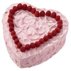 Gâteau en forme de cœur réalisé avec un moule antiadhésif